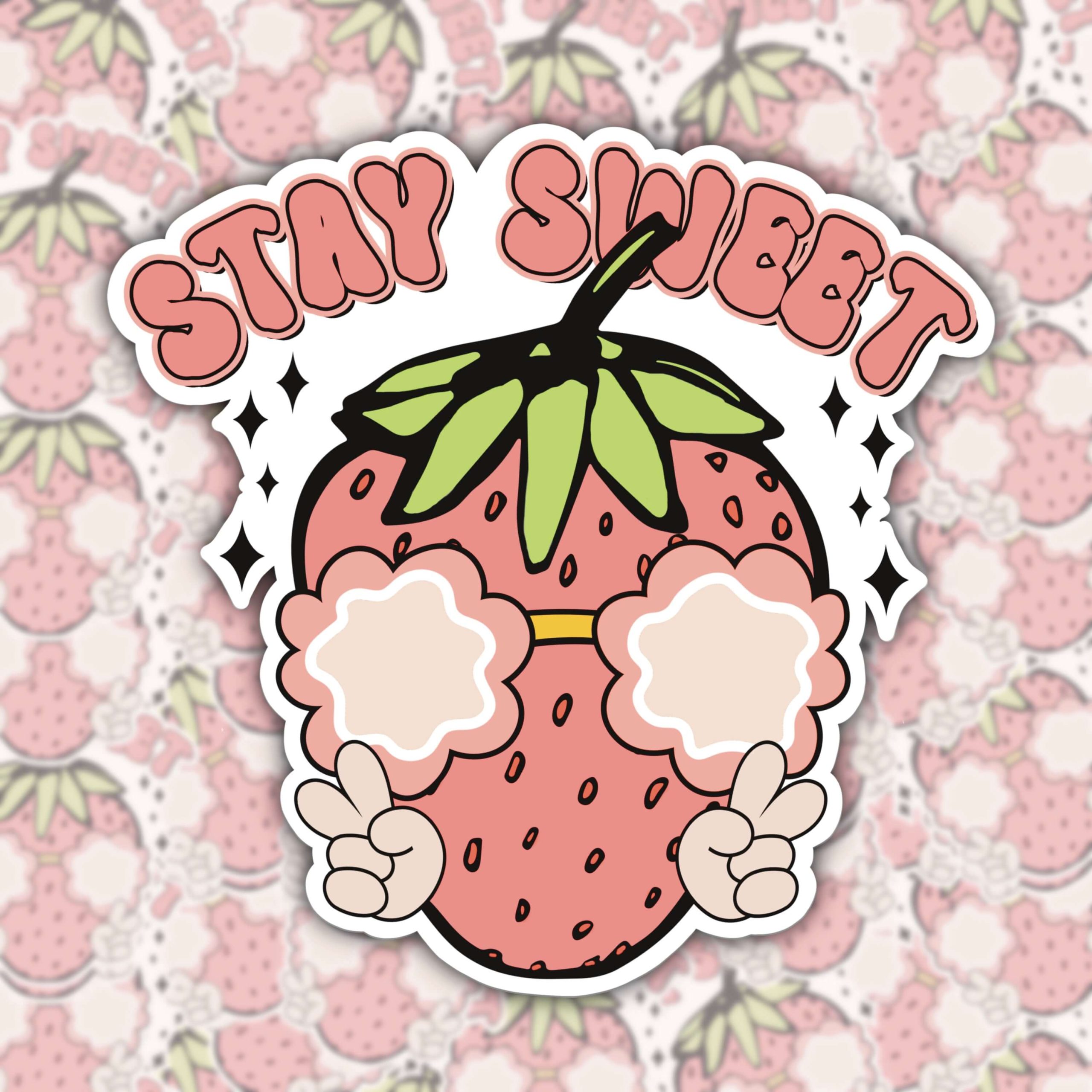WS035 STAY SWEET RETRO WATERPROOF STICKER