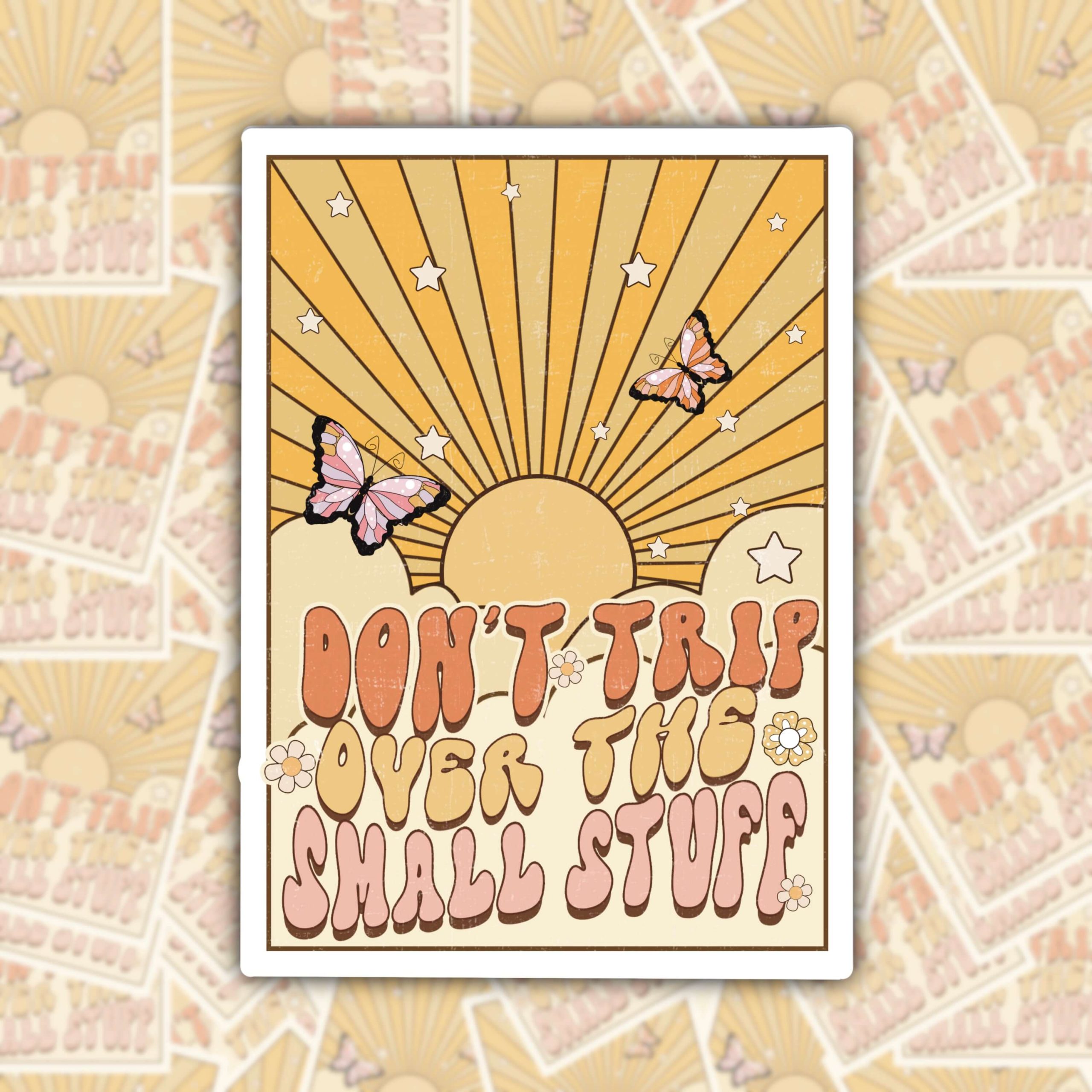 WS038 DON'T TRIP OVER THE SMALL STUFF WATERPROOF STICKER