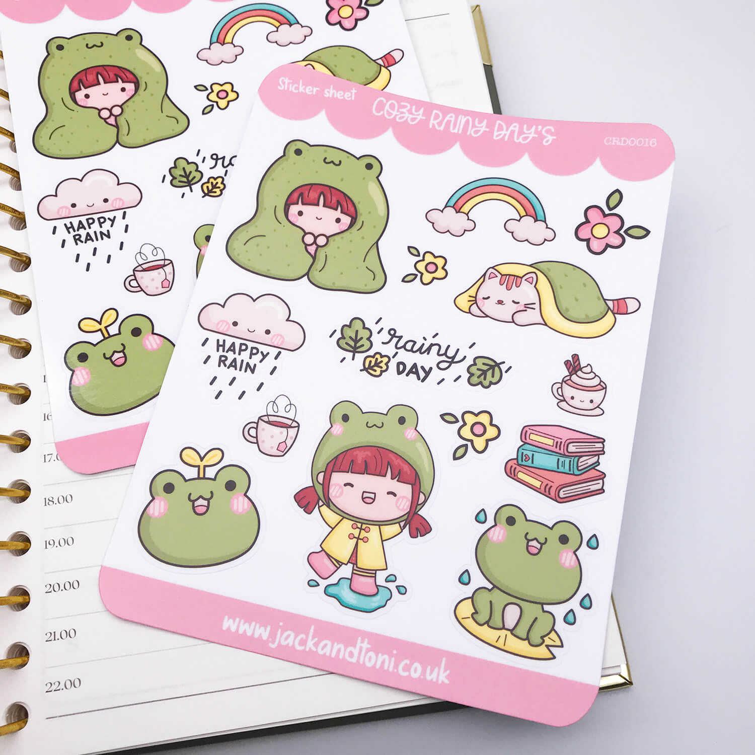 cozy rainy days crd0016 kiss cut sticker sheet 2