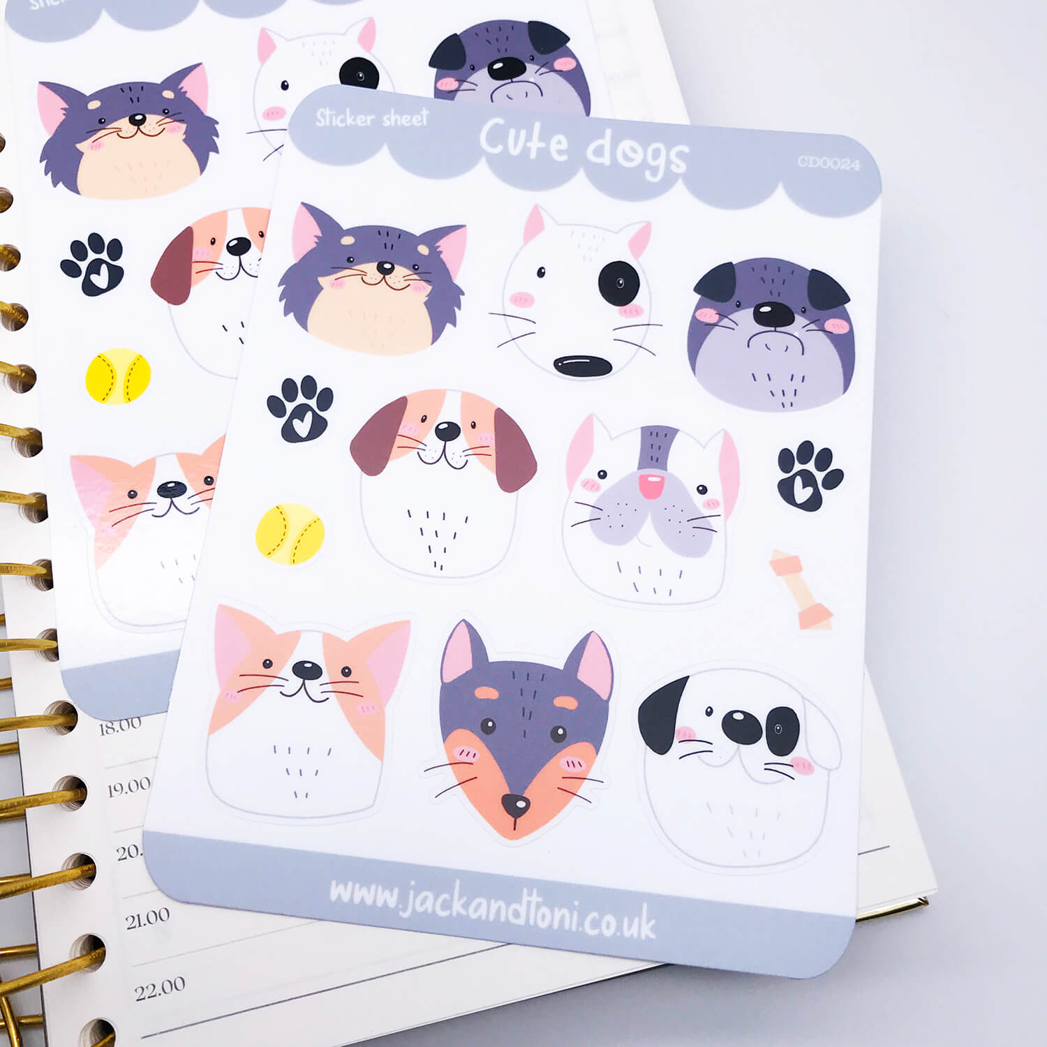 cute dogs cd0024 kiss cut sticker sheet 2