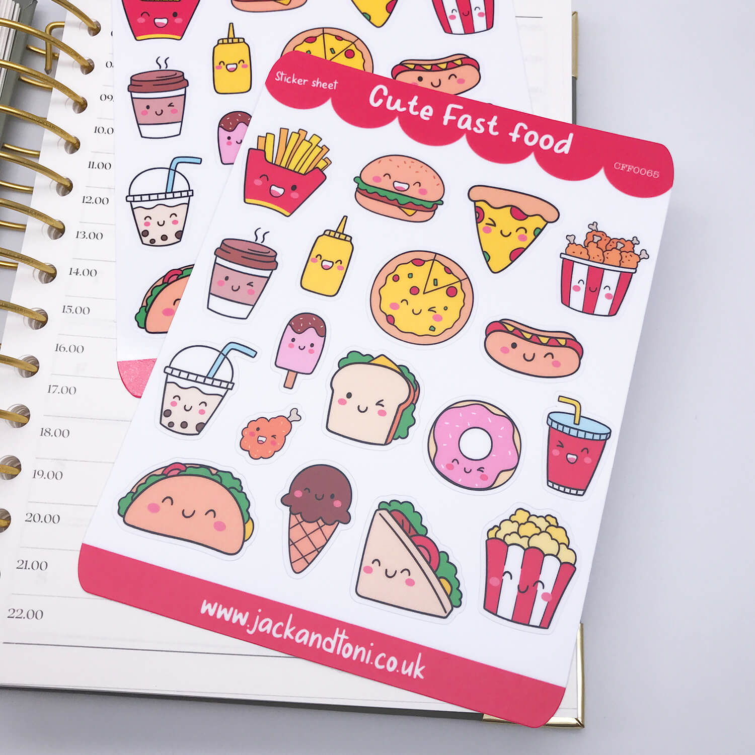 cute fast food cff0065 kiss cut sticker sheet 2