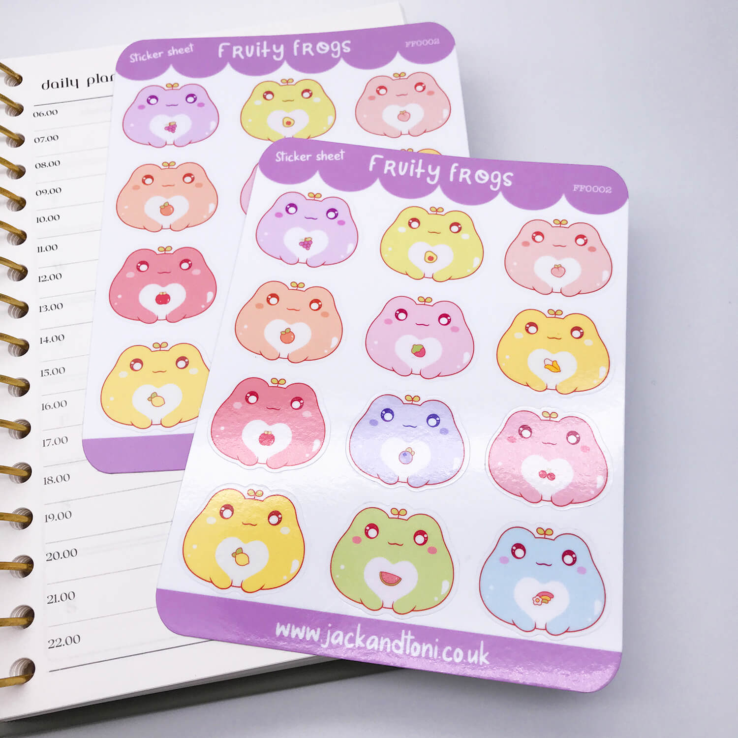 fruity frogs ff0002 kiss cut sticker sheet 2
