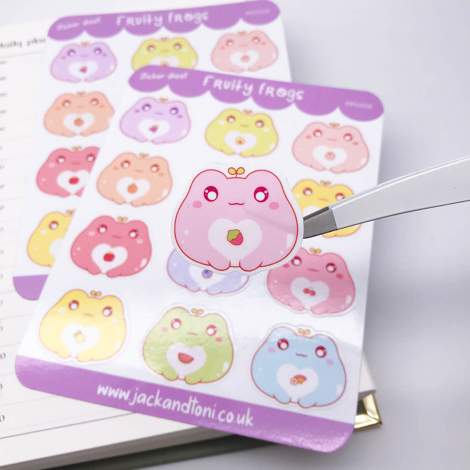 fruity frogs ff0002 kiss cut sticker sheet 3
