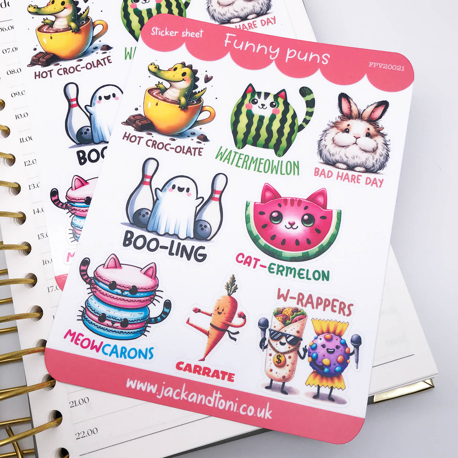 funny puns version 2 fpv10021 kiss cut sticker sheet 2