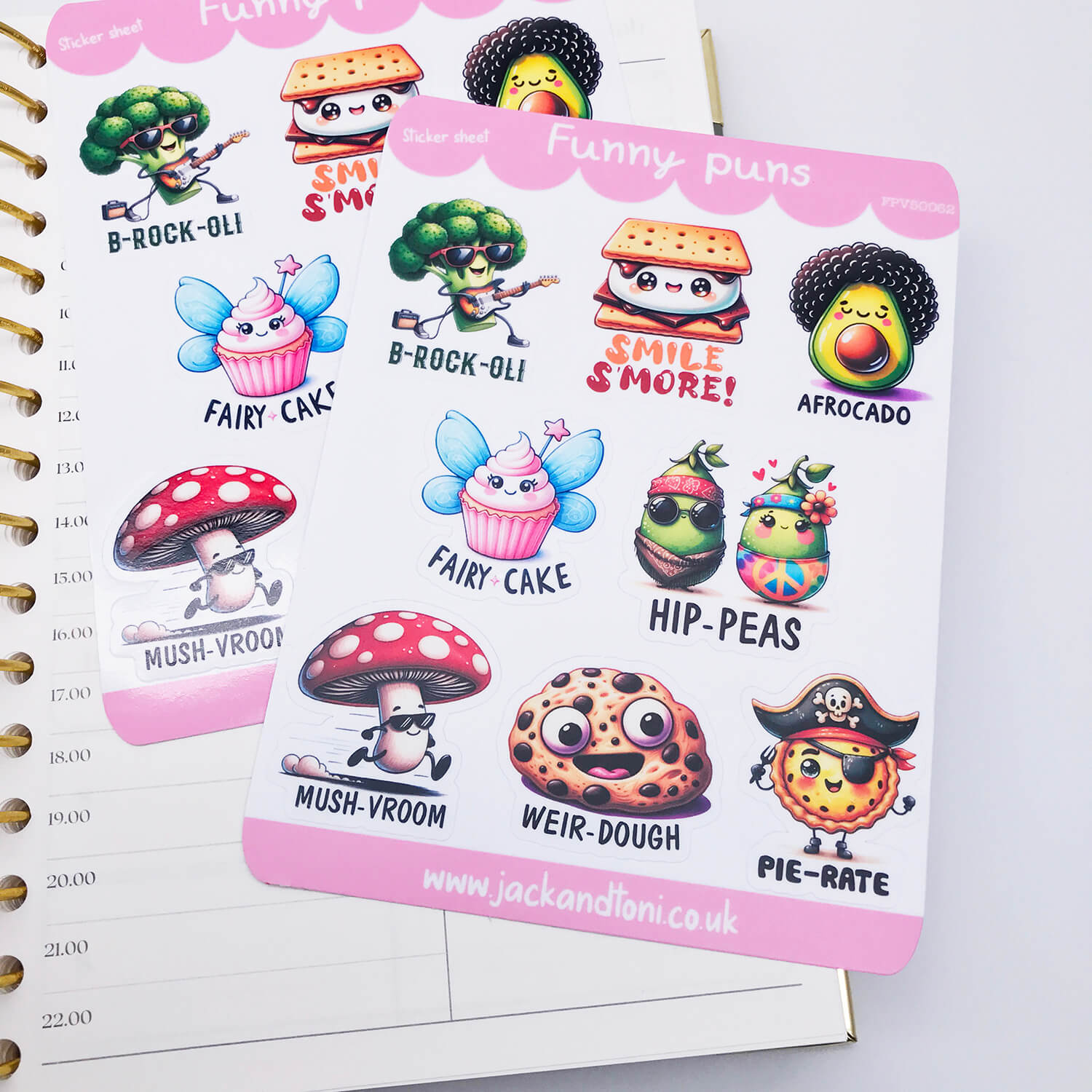 funny puns version 5 fpv60062 kiss cut sticker sheet 2
