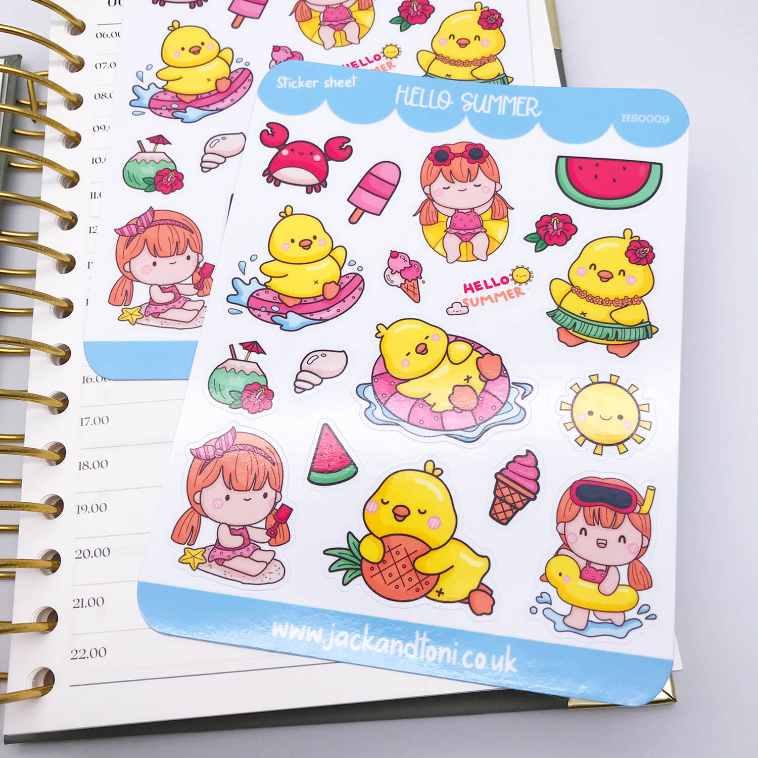 hello summer hs0009 kiss cut sticker sheet 1
