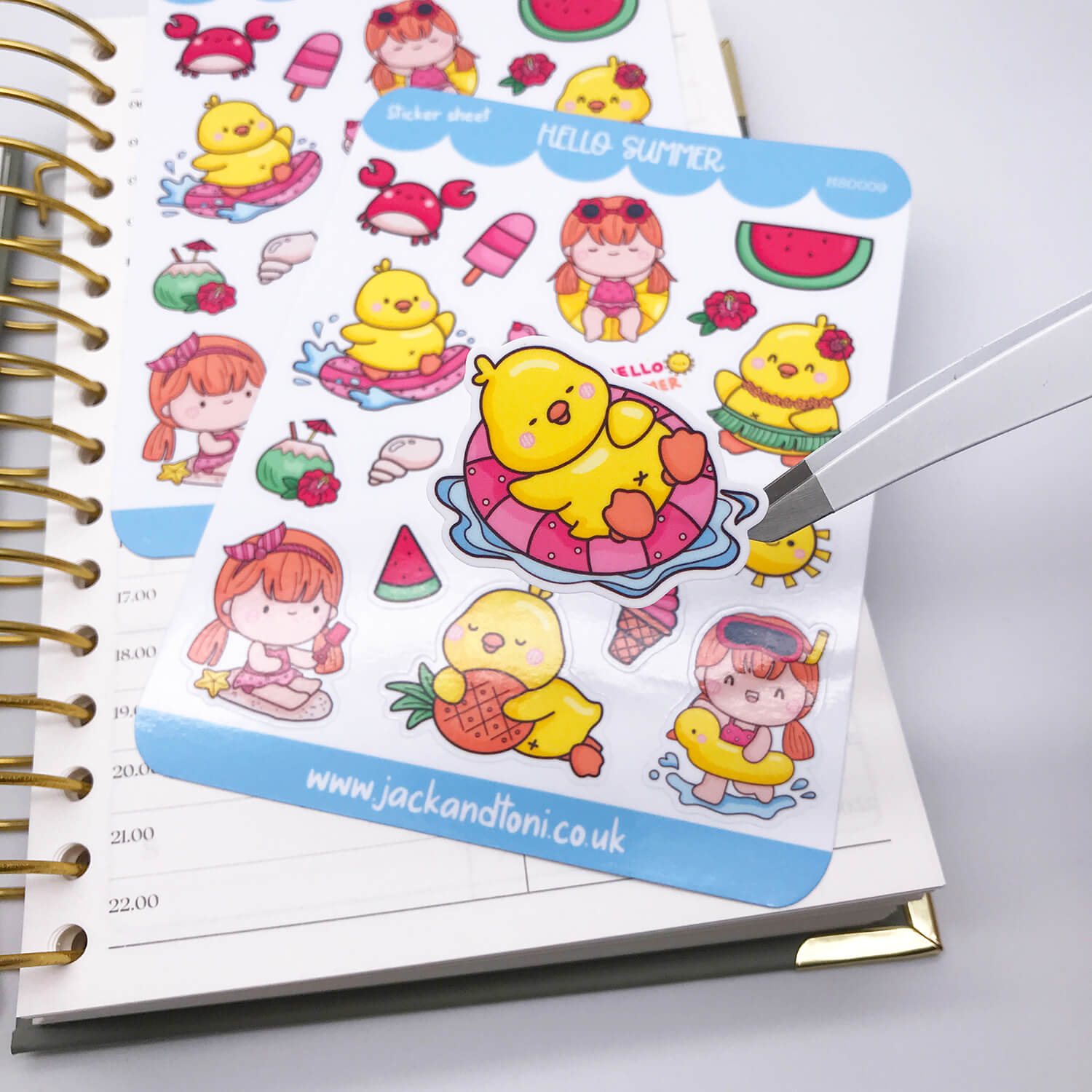 hello summer hs0009 kiss cut sticker sheet 2