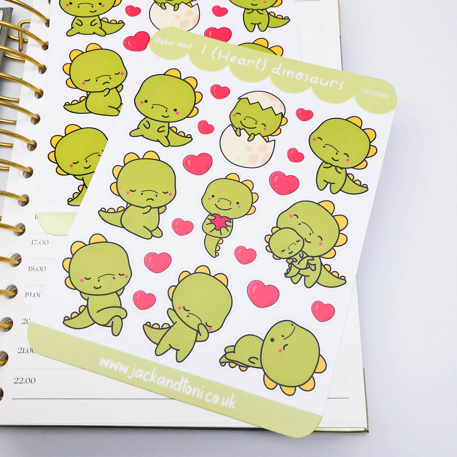 i heart dinosaurs ihd0064 kiss cut sticker sheet 2