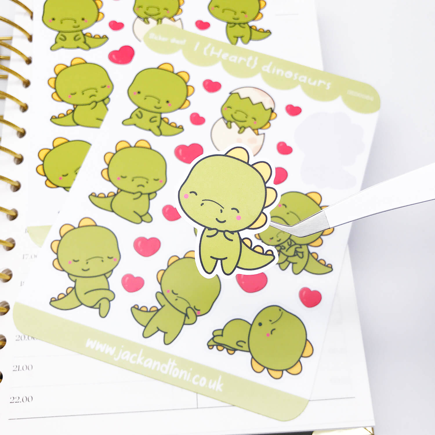 i heart dinosaurs ihd0064 kiss cut sticker sheet 3