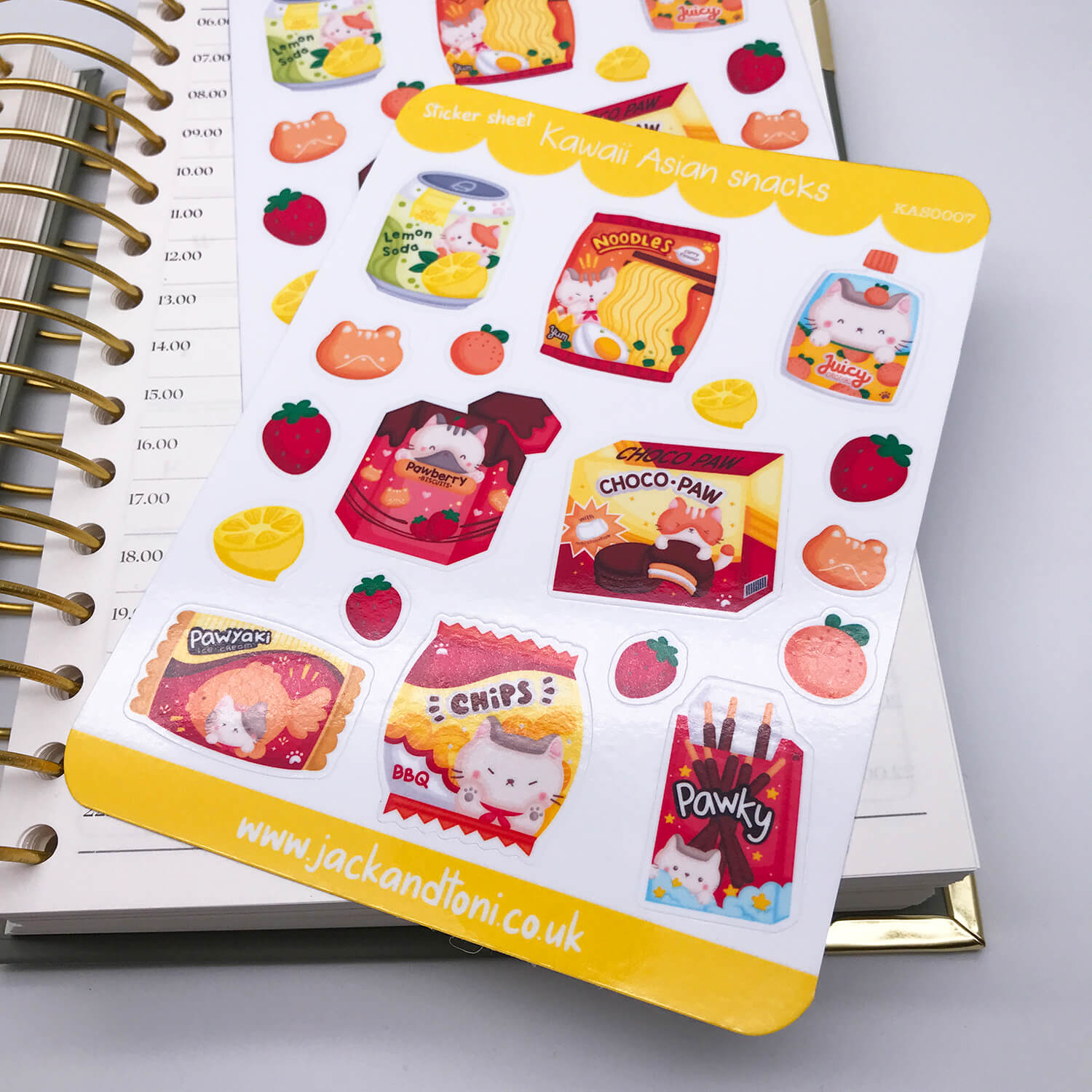 kawaii asian snacks kas0007 kiss cut sticker sheet 2