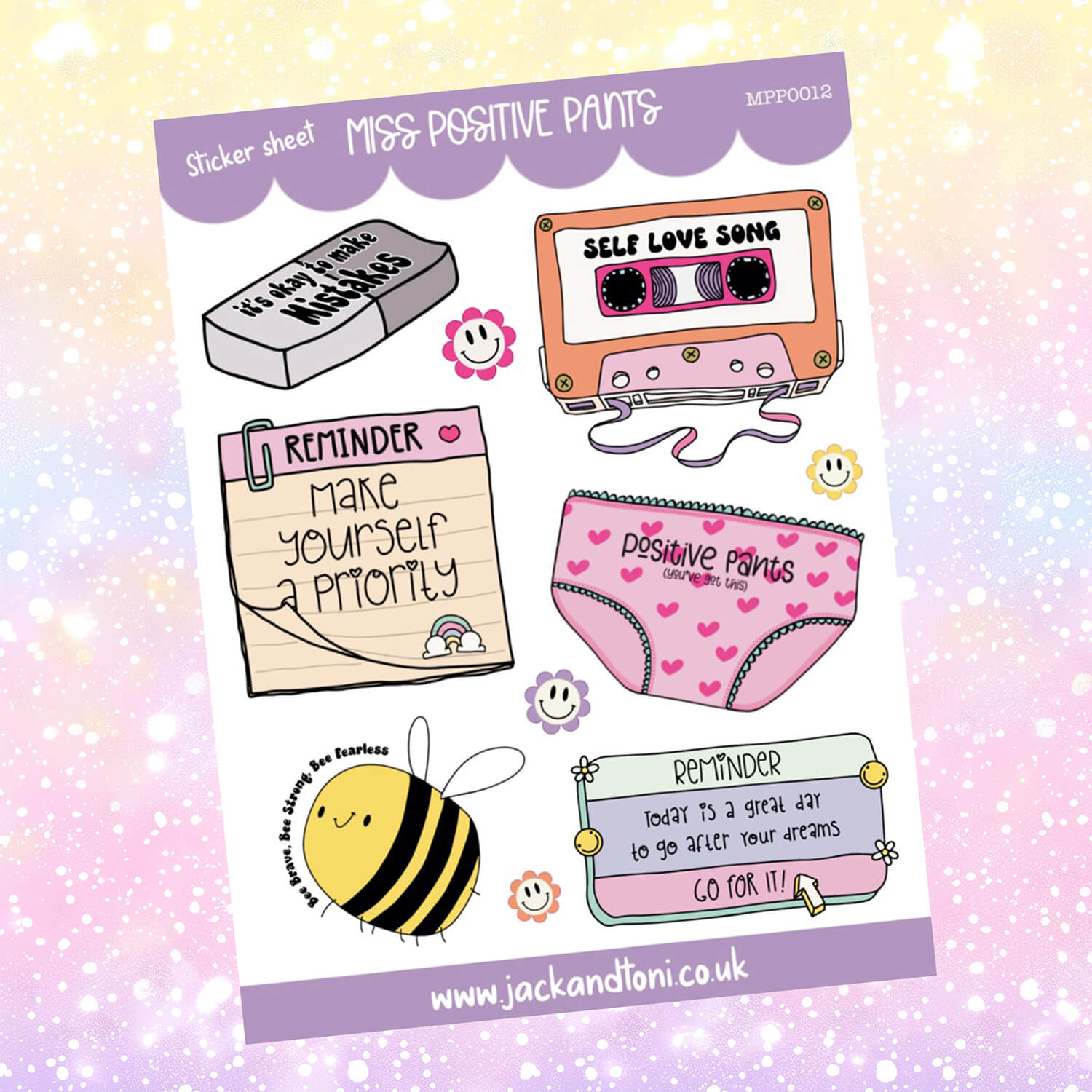 miss positive pants mpp0012 kiss cut sticker sheet