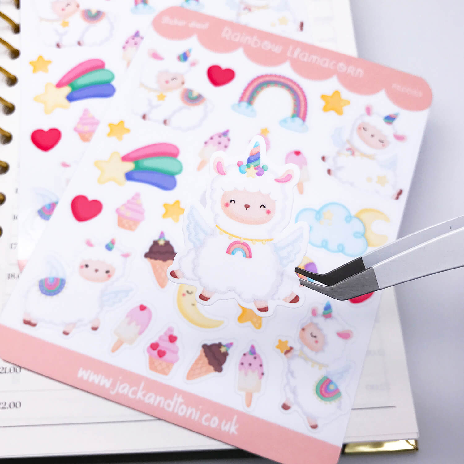 rainbow llamacorn rl0033 kiss cut sticker sheet 3