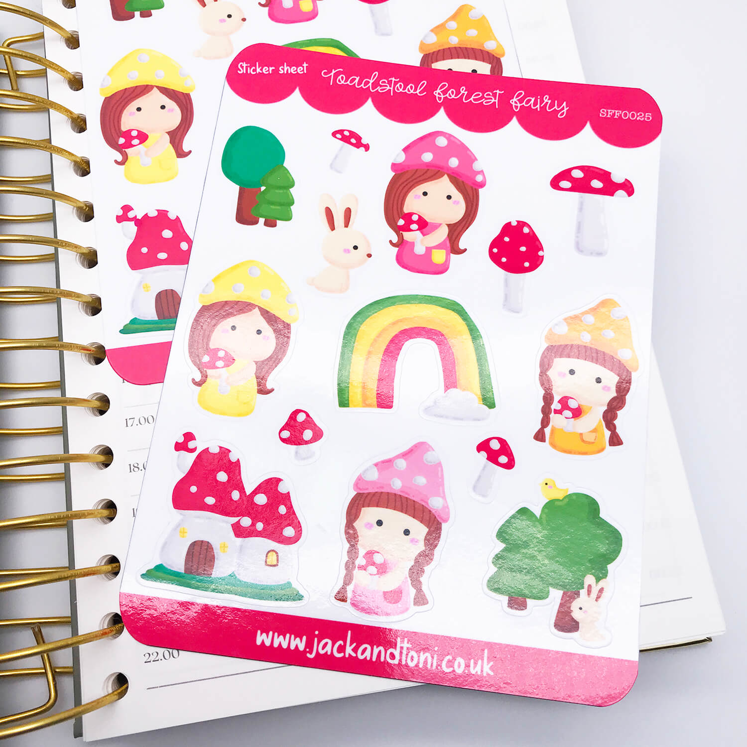 toadstool forest fairy sff0025 kiss cut sticker sheet 1