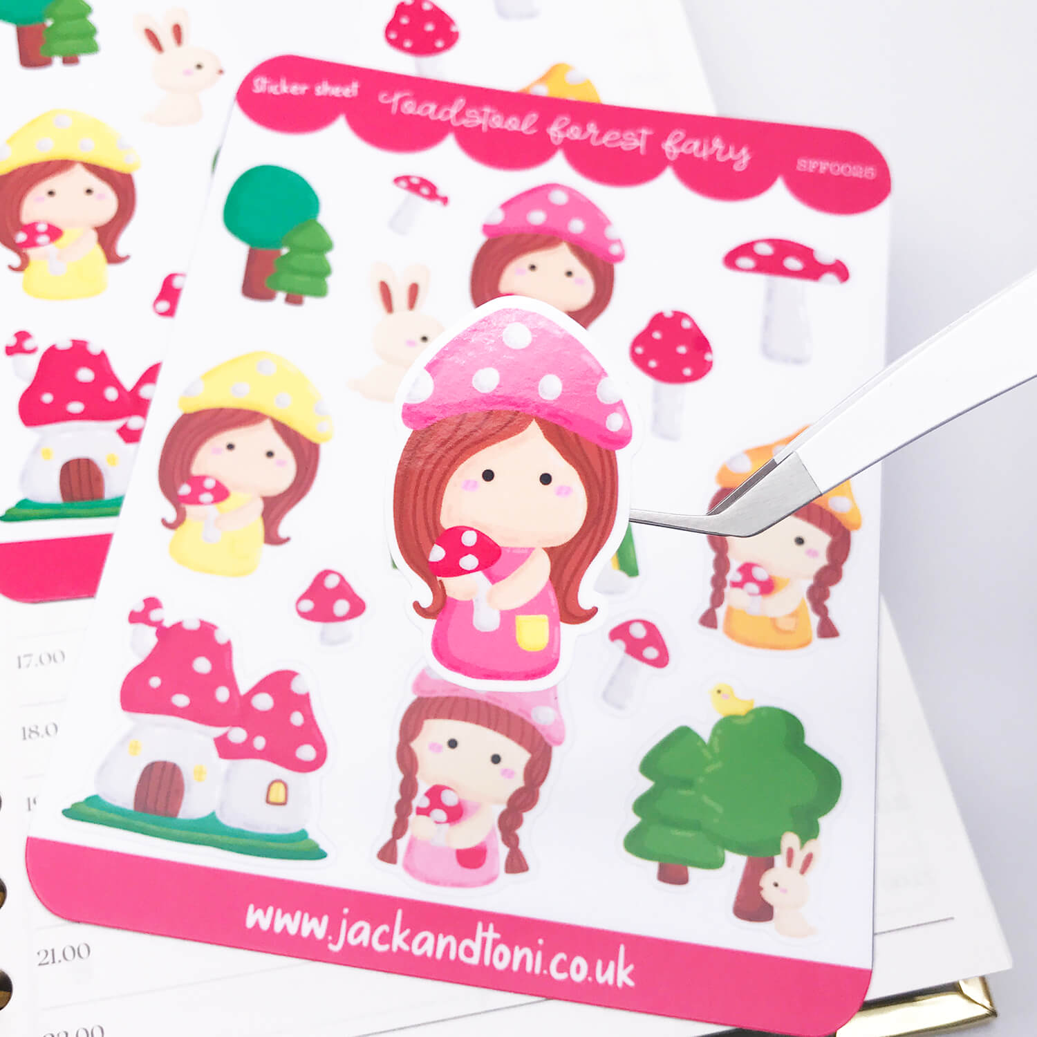 toadstool forest fairy sff0025 kiss cut sticker sheet 2