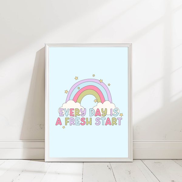Every day is a fresh start Wall art print